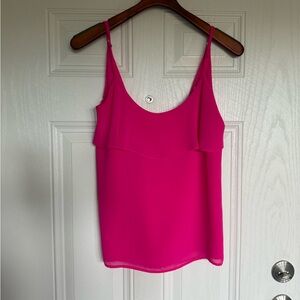 2 for $20 sale: Style loft pink chiffon scoop neck Tank top - M